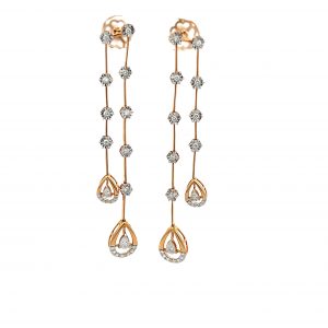 Elegant Diamond Drop OE565 Earrings – Timeless Sparkle