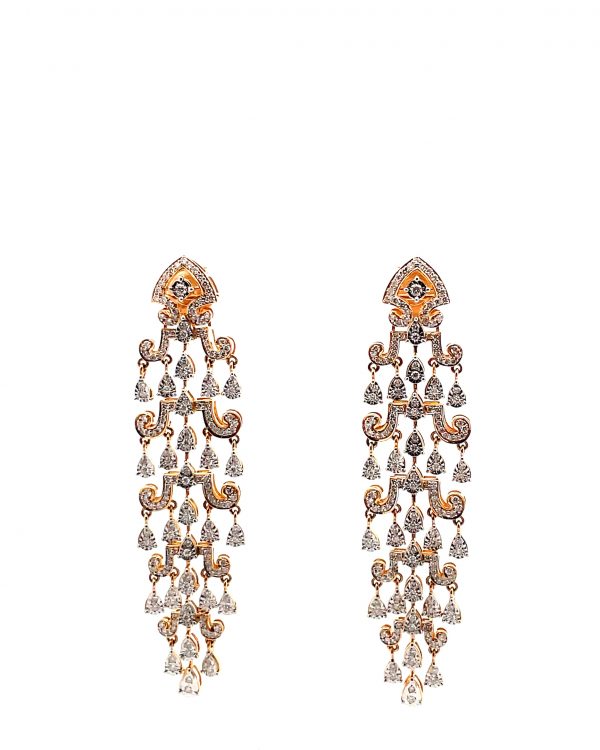 Elegant Diamond Drop Earrings – Timeless Sparkle OE583