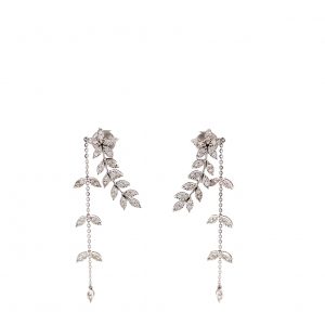 Elegant Vine Drop Diamond Earrings OE595
