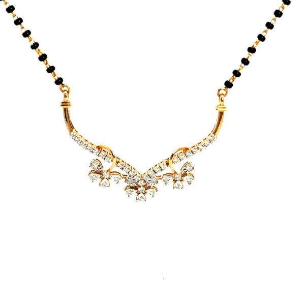 Floral Elegance Diamond Mangalsutra Necklace OP270