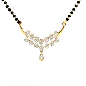 Elegant Diamond Tear-Drop Mangalsutra Necklace OP273