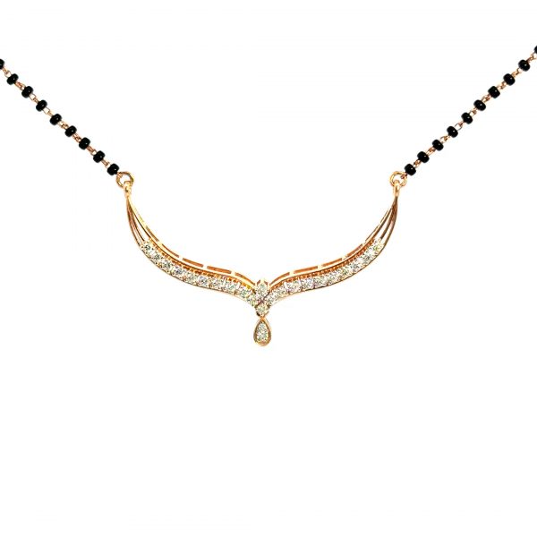 Elegant Diamond-Studded Mangalsutra Necklace OP290