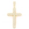 18K Gold-Plated Cross Pendant with Sparkling Natural Diamonds. - Image 2