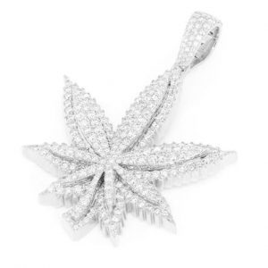 Diamond Leaf Pendant