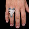 Icy Goat Head Ring - Image 2